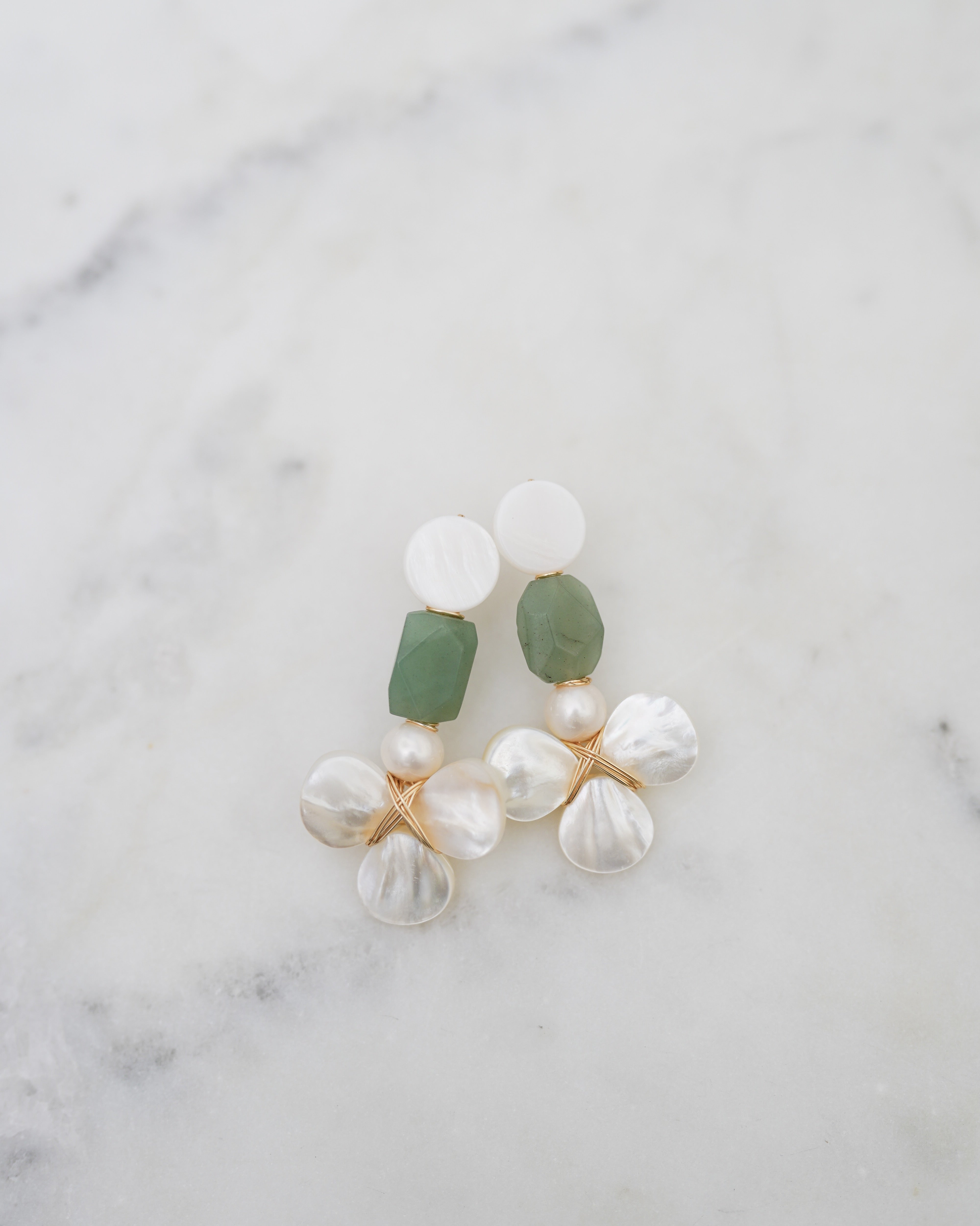 The Palmer Drop Earrings in Green