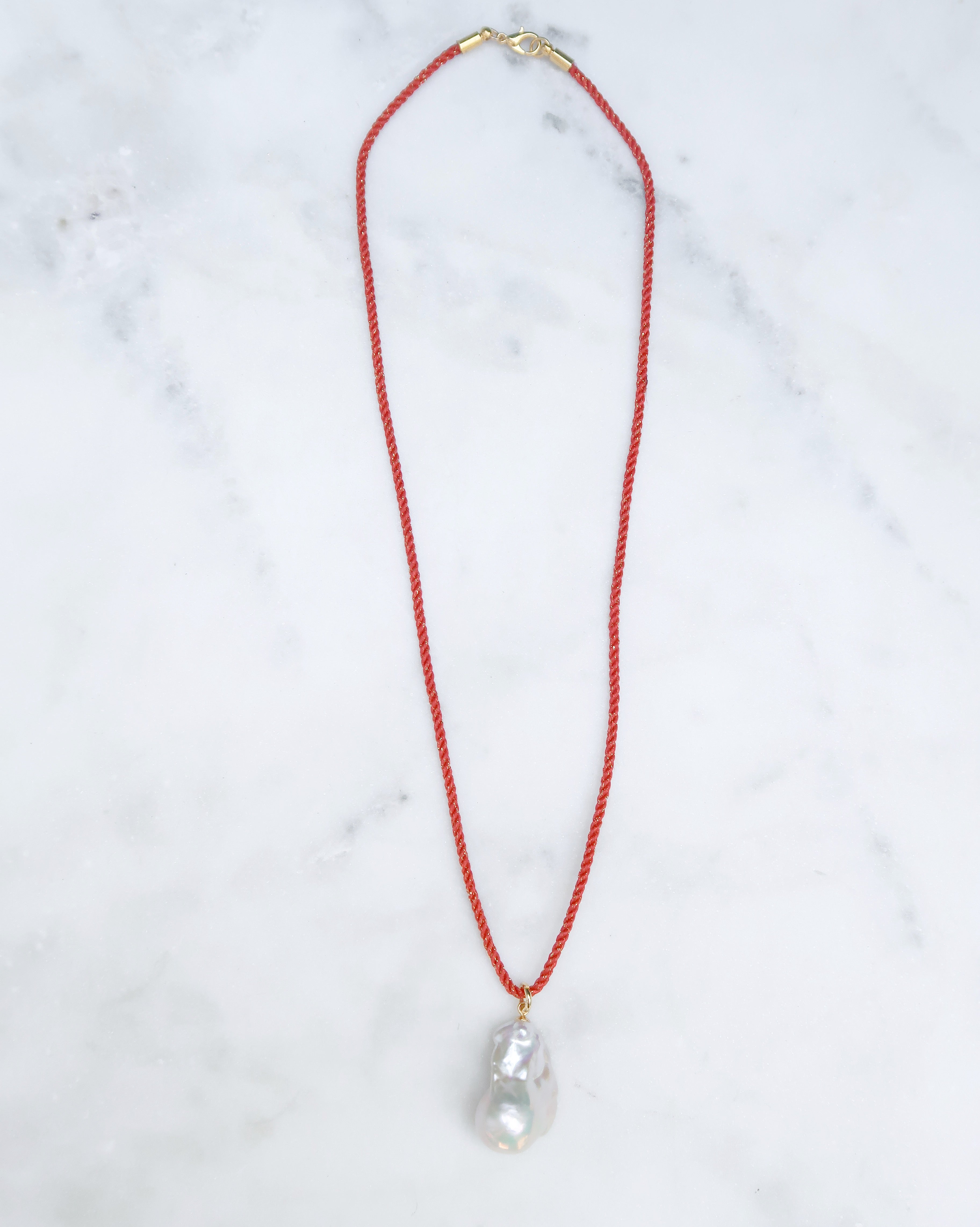 Red/Gold Cord Necklace