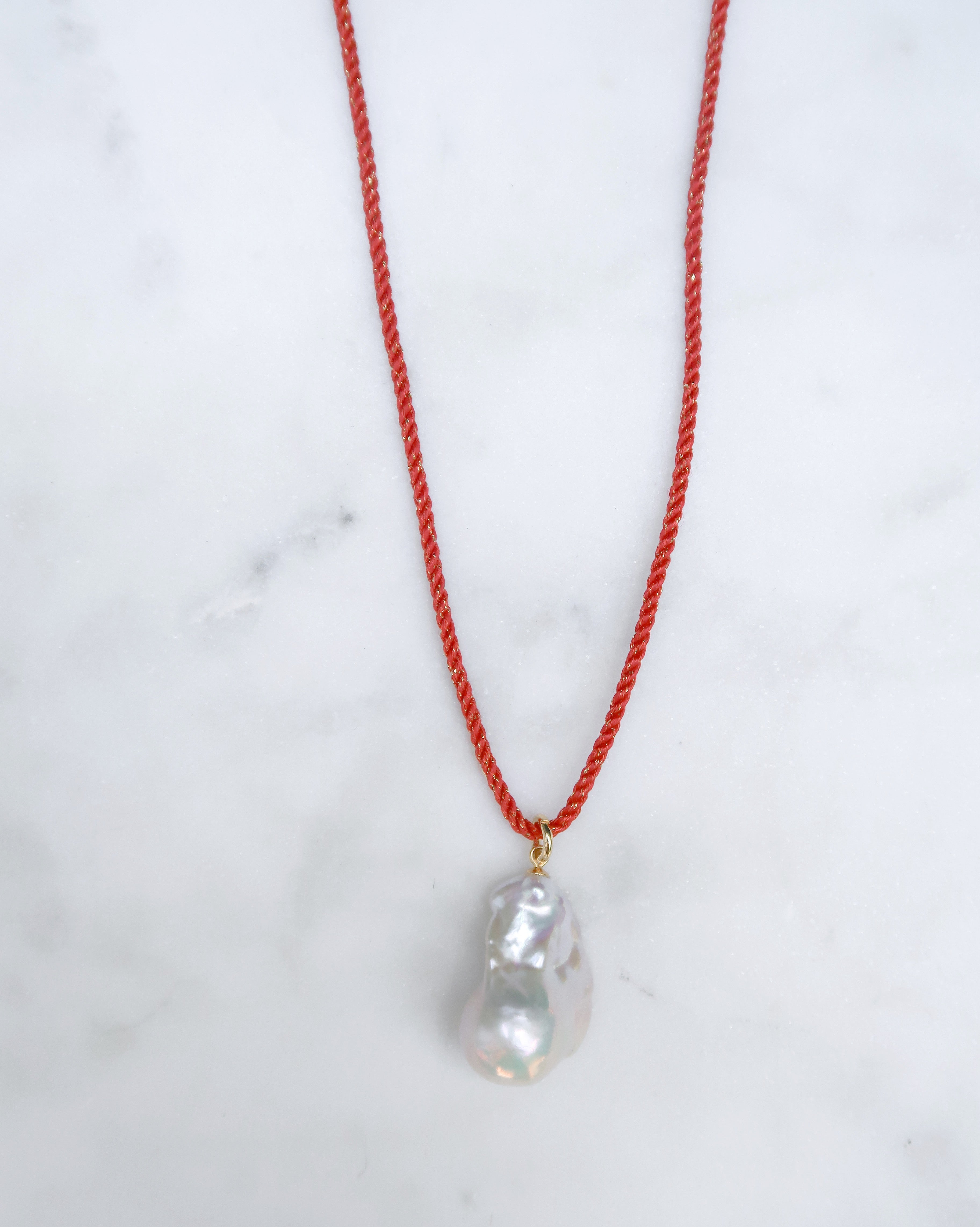 Red/Gold Cord Necklace