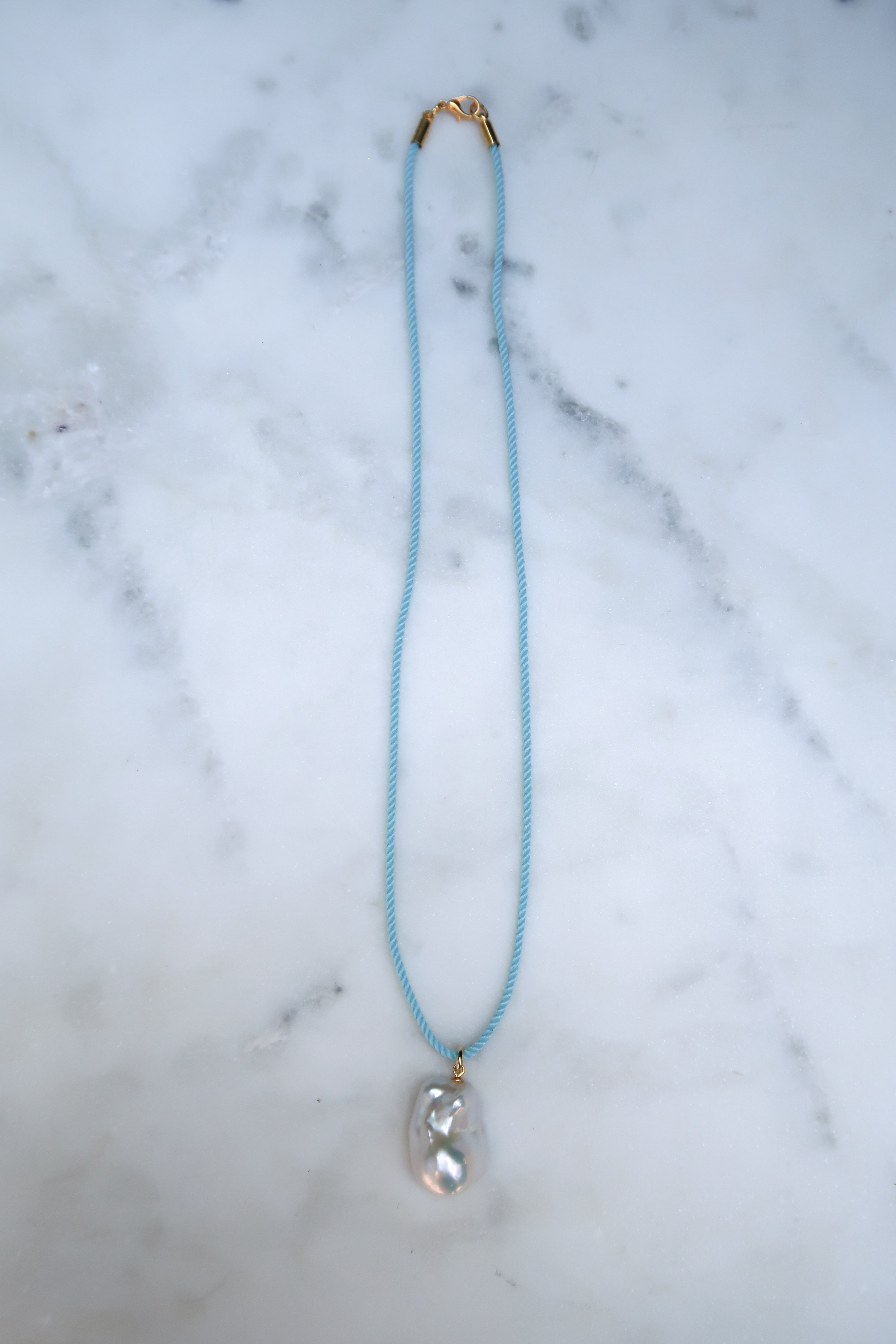 Aqua Cord Necklace