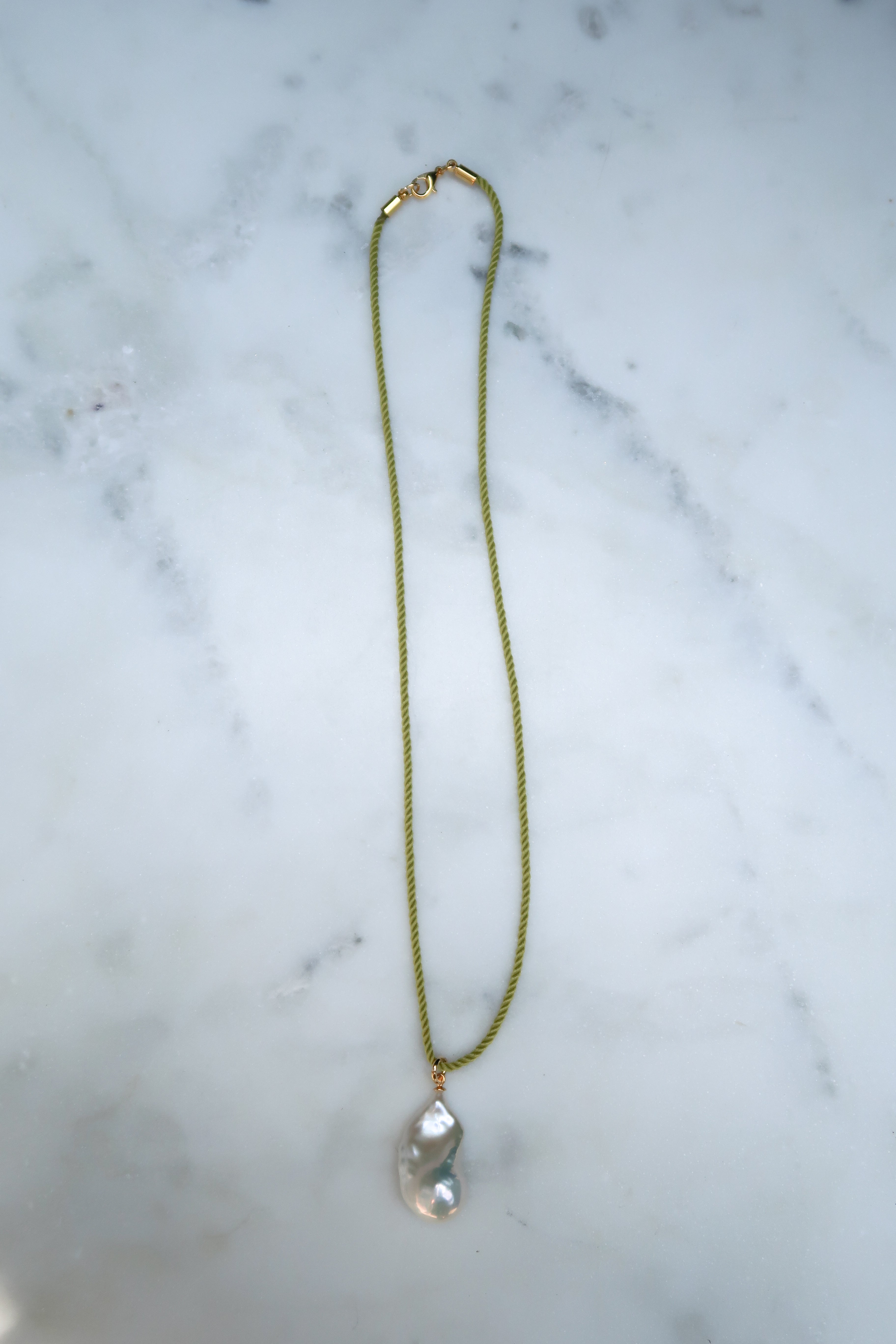 Chartreuse Cord Necklace