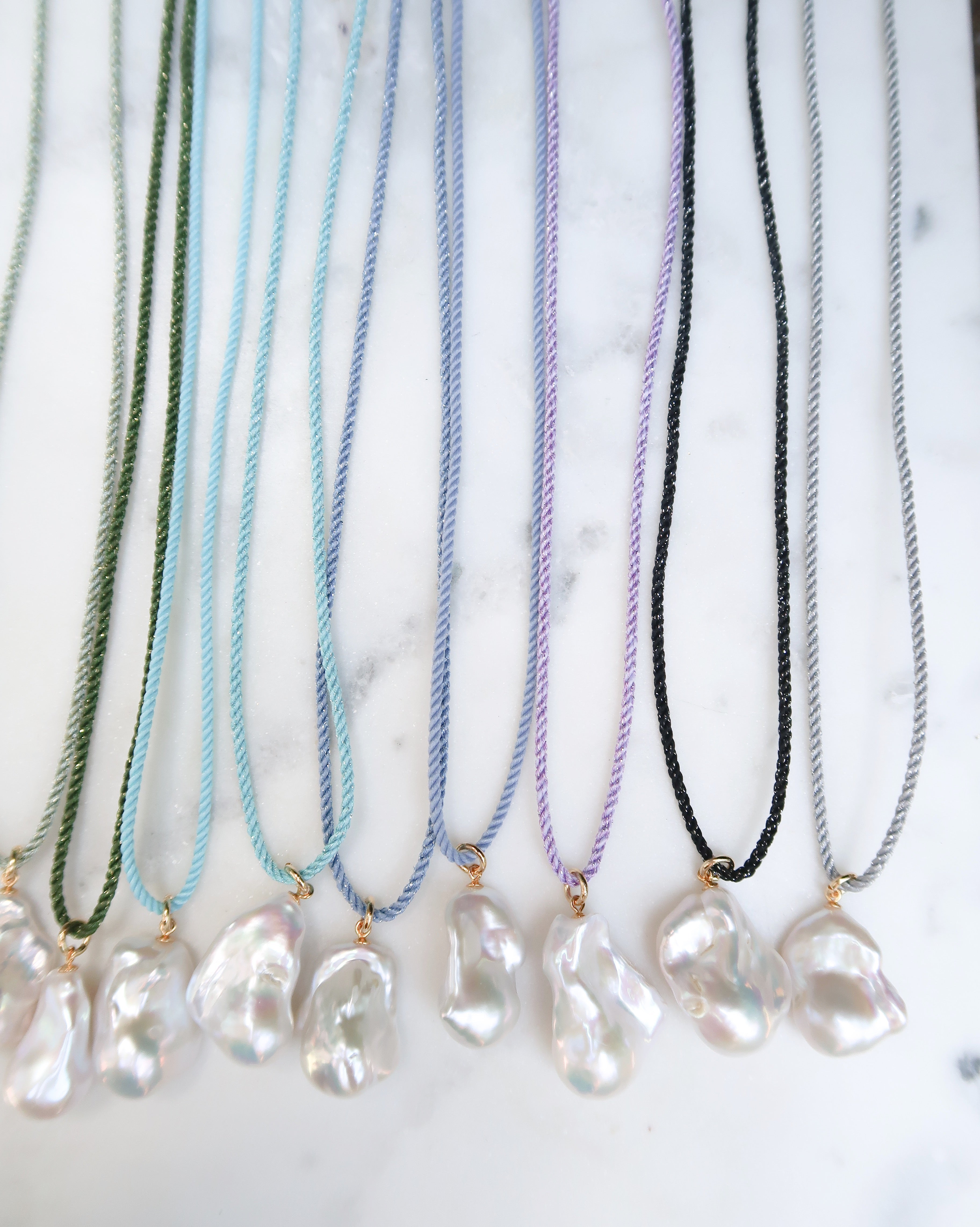 Aqua Cord Necklace