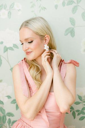 The Louise Earrings in Pink