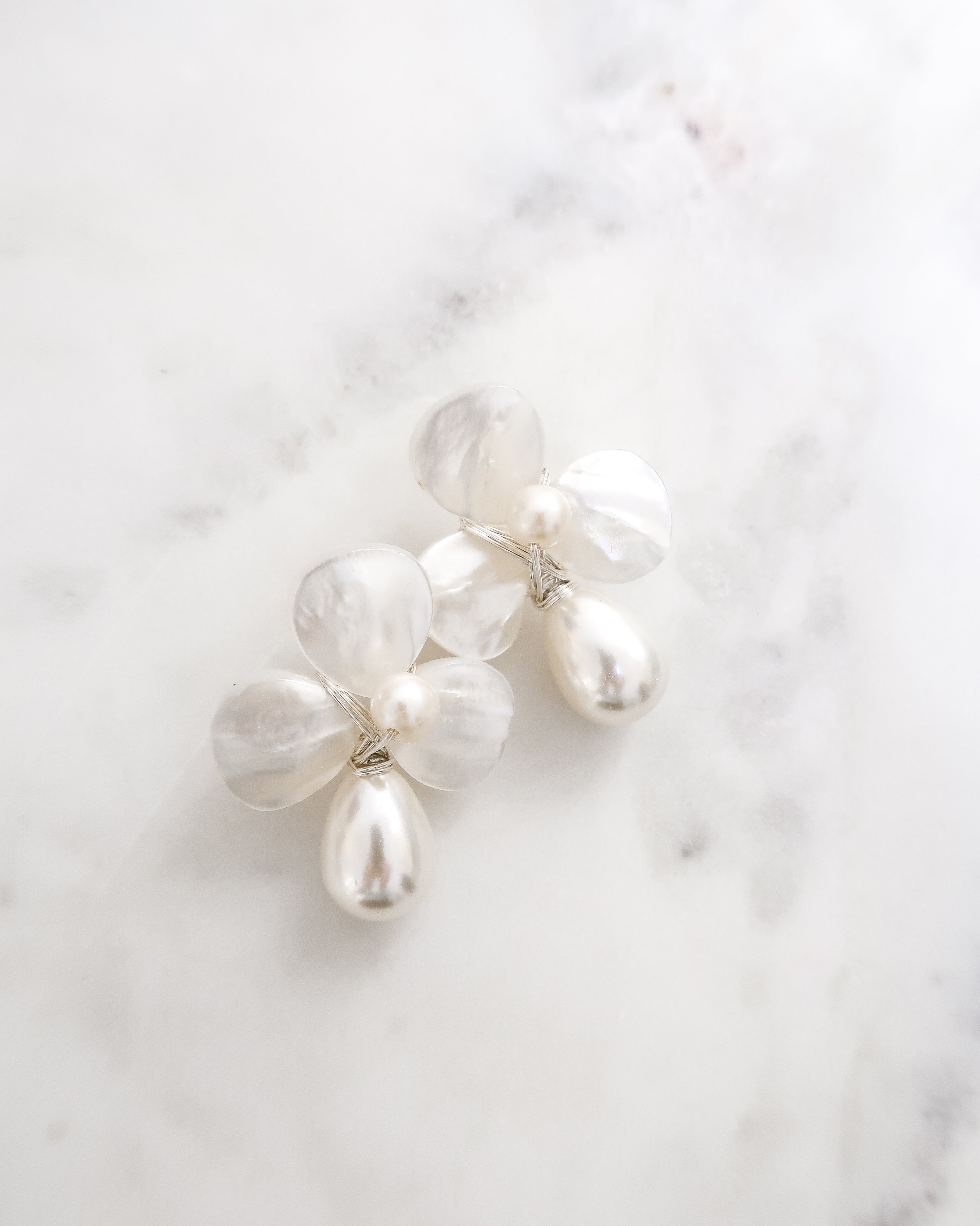 The Matilda Floral Earrings in Silver