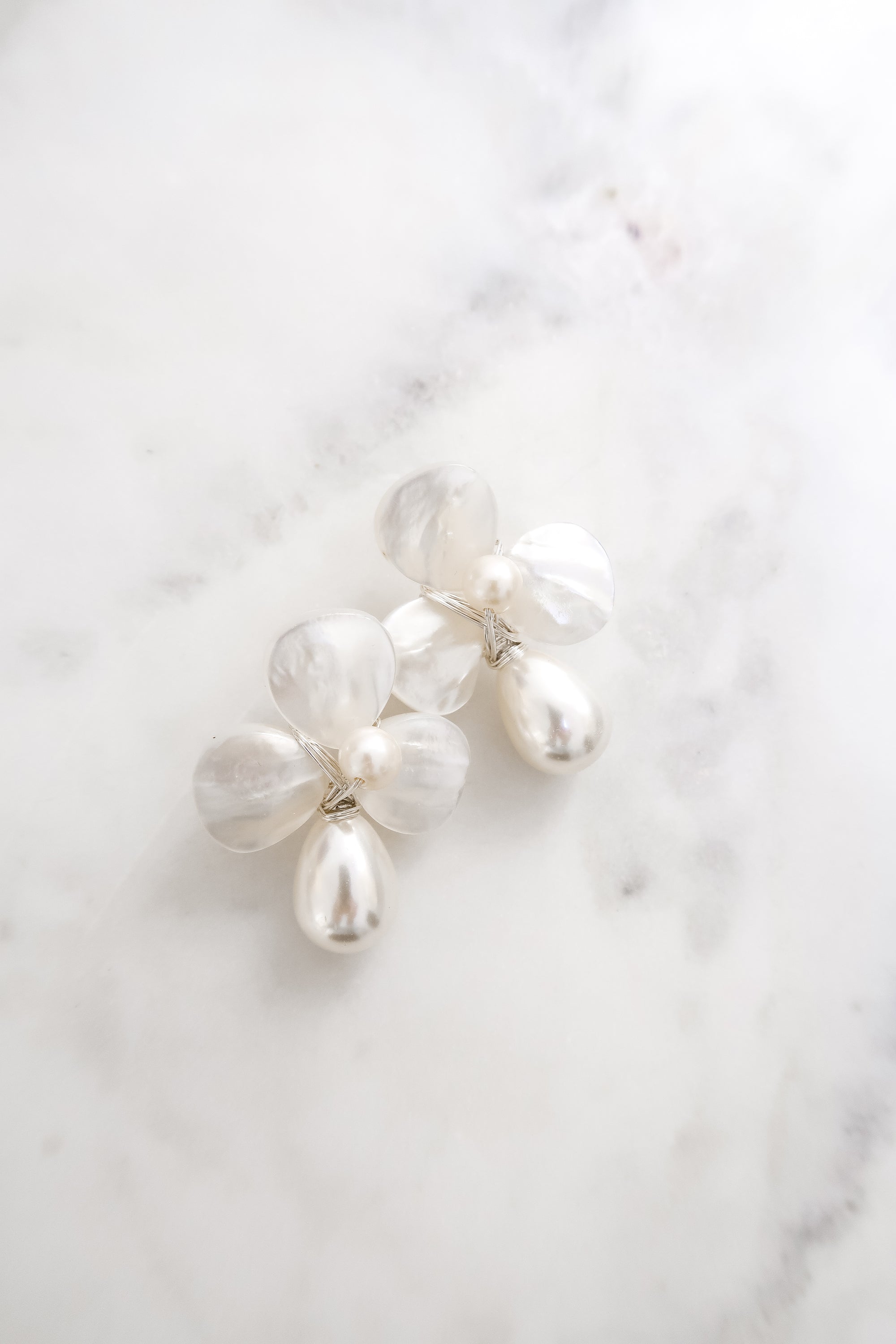 The Matilda Floral Earrings in Silver