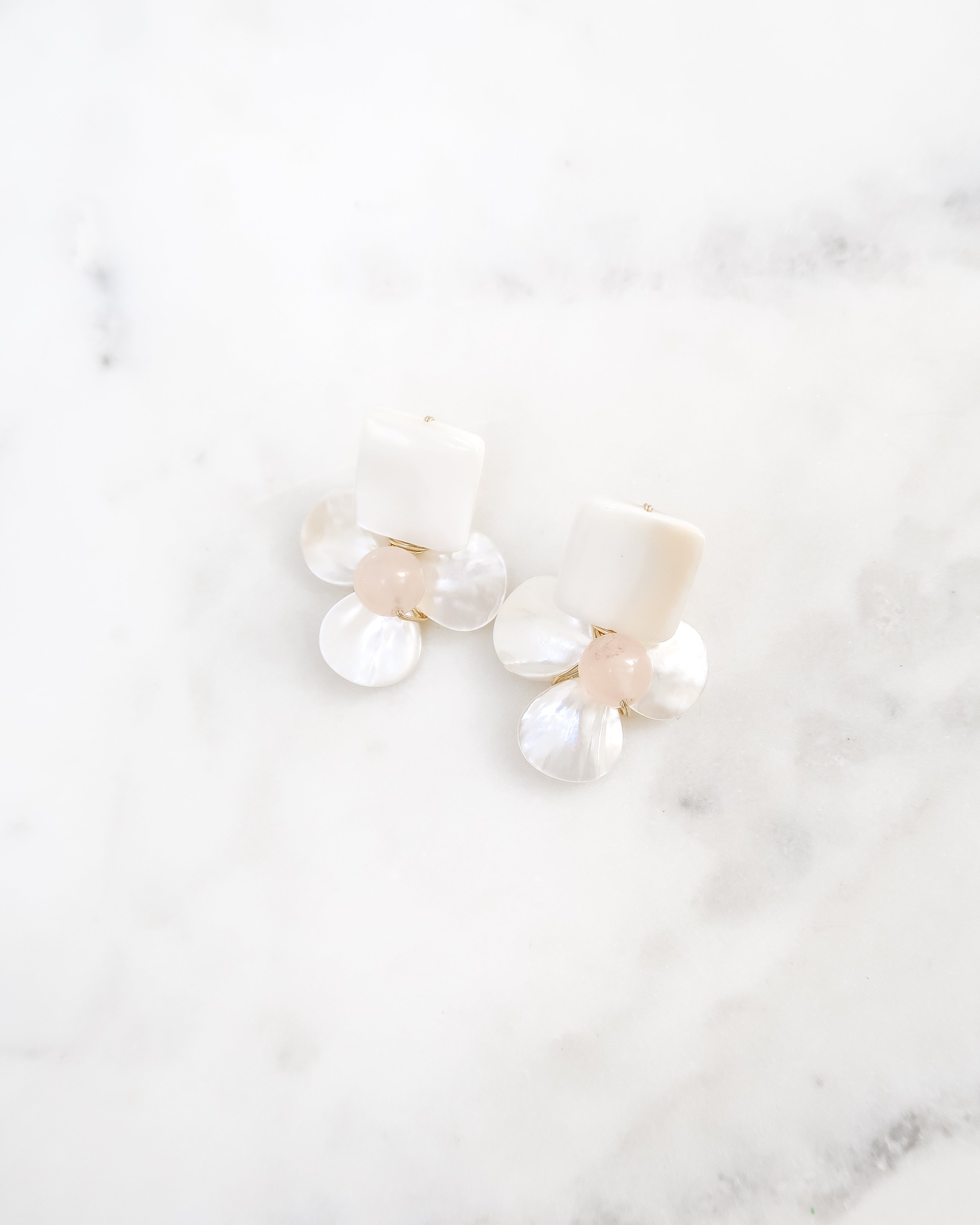 The Louise Earrings in Pink