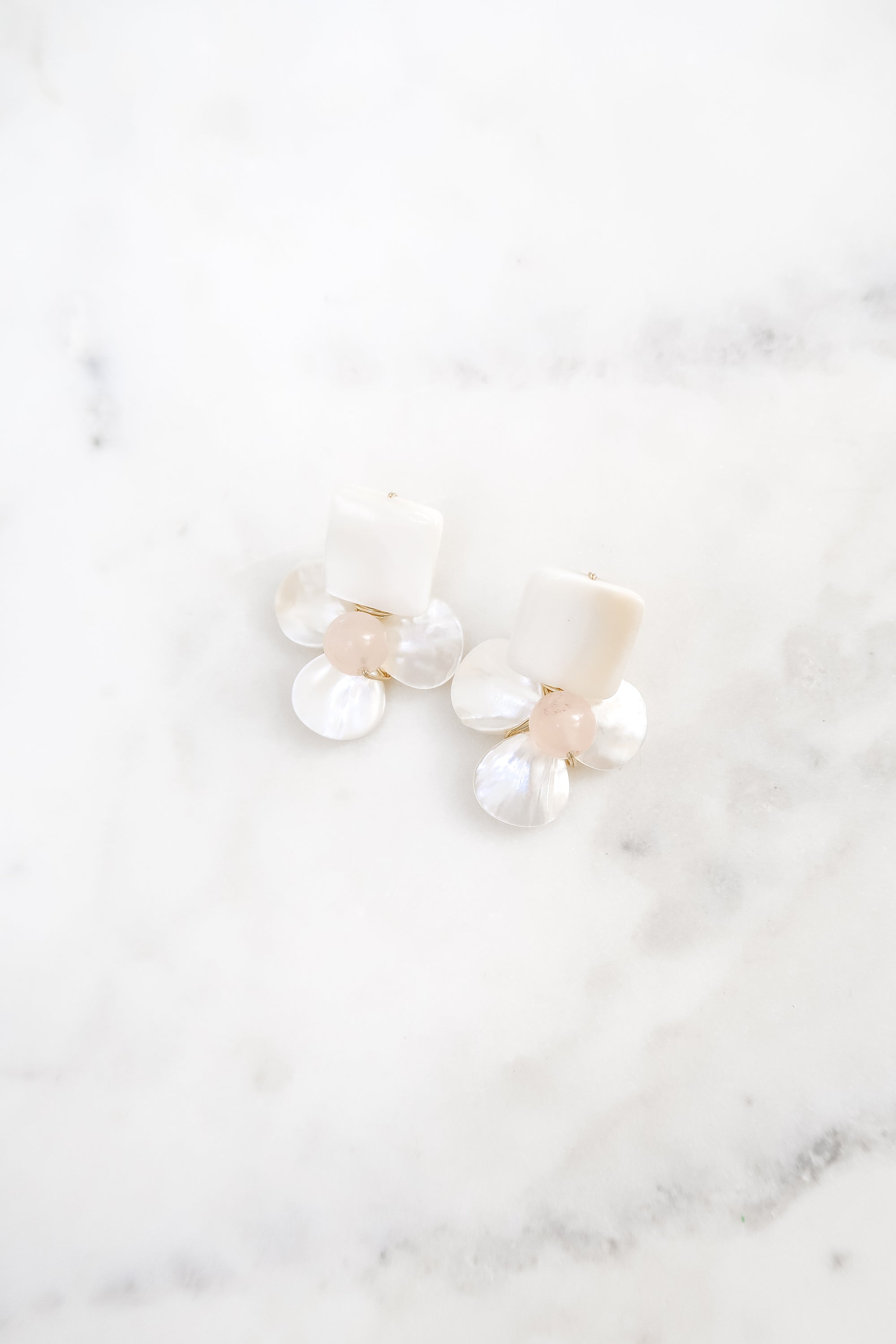 The Louise Earrings in Pink