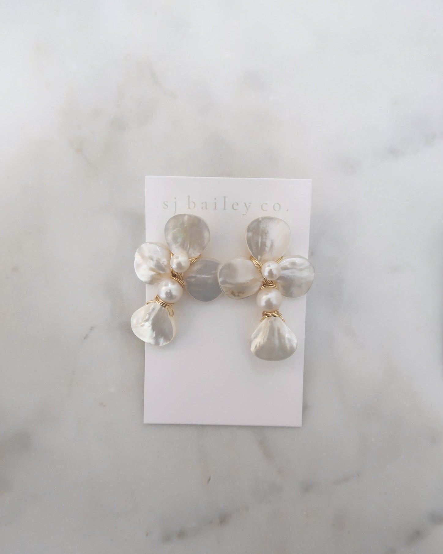 The Mills Earrings in Pearl