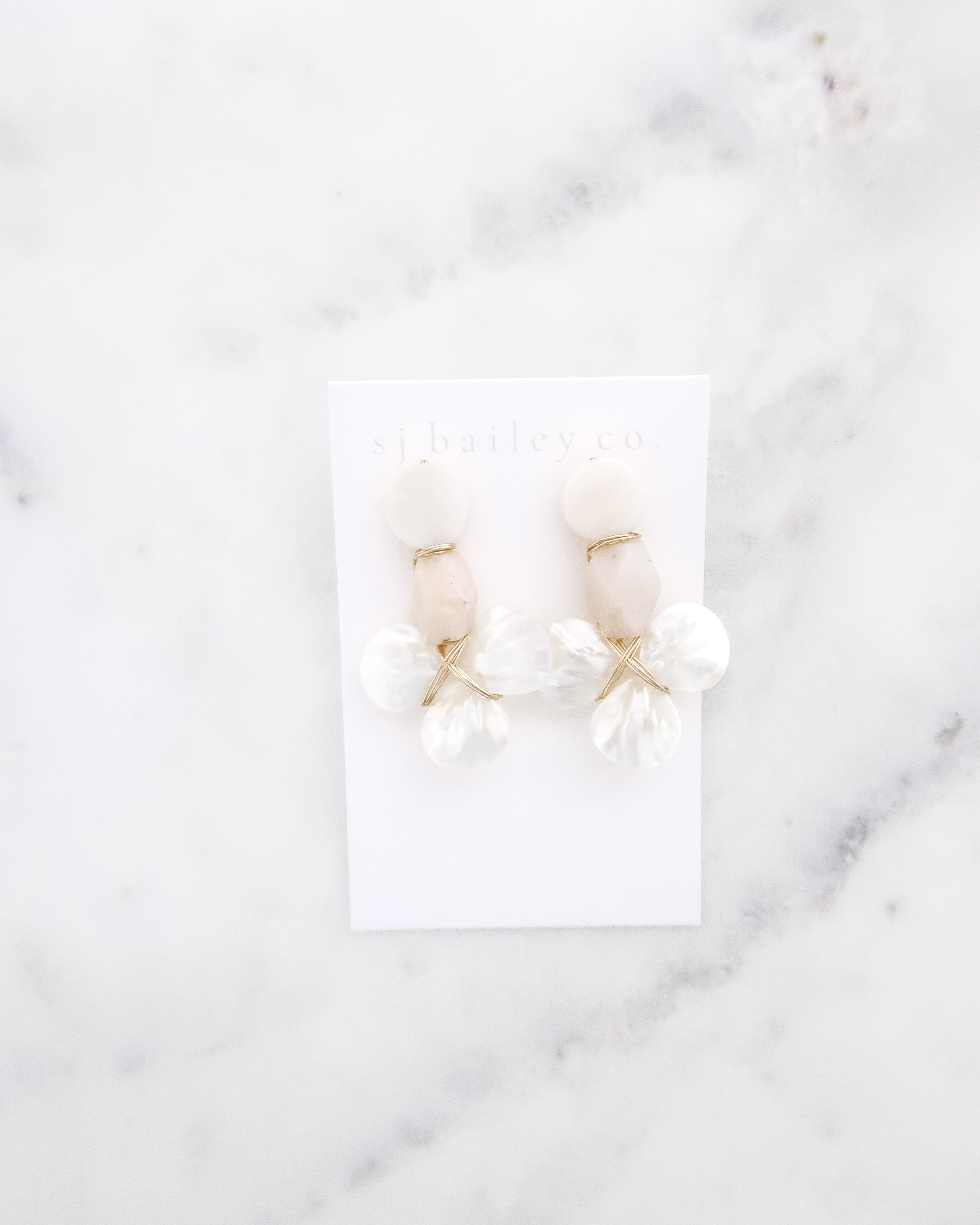 The Molly Earrings in Ballet Pink