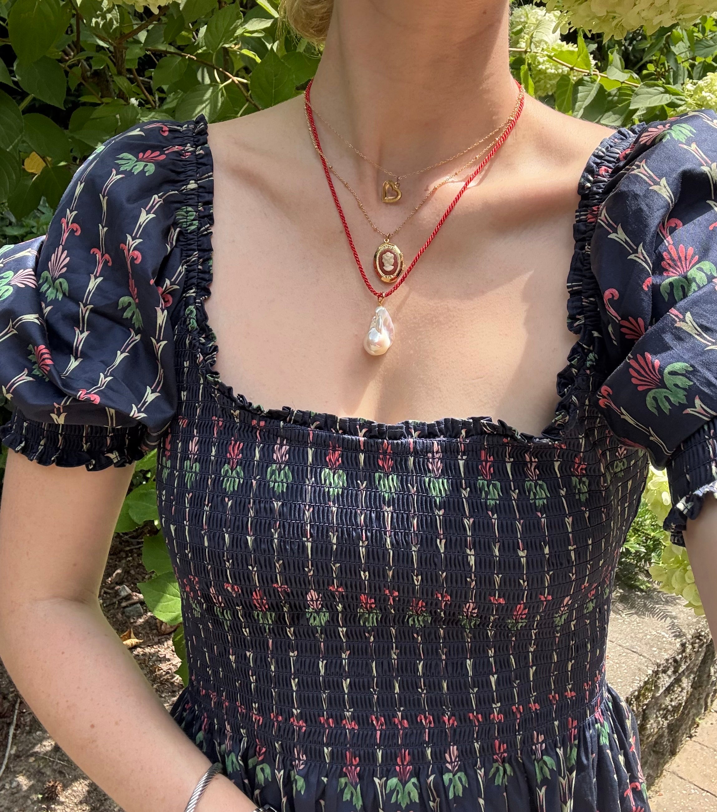 Red/Gold Cord Necklace