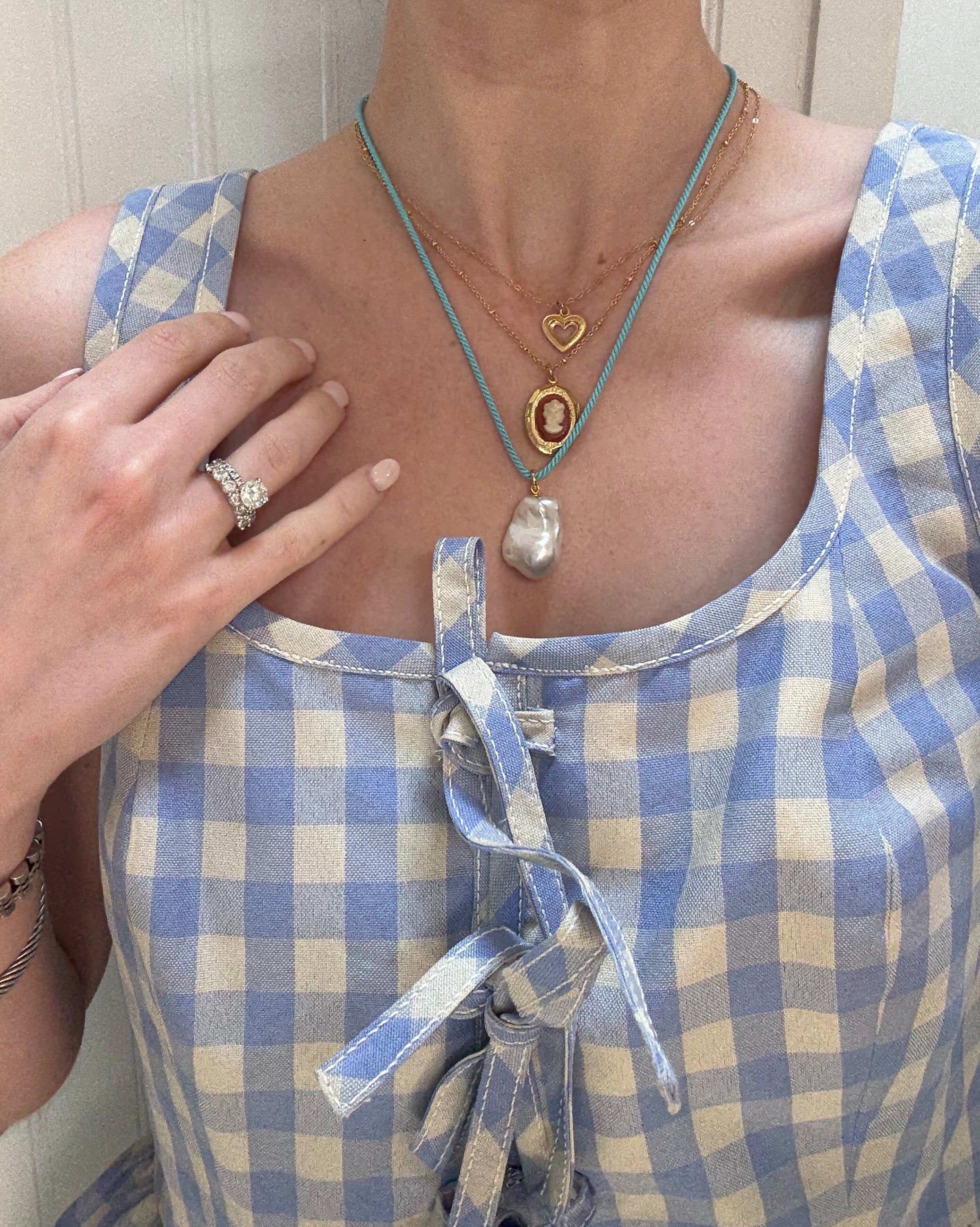 Aqua Cord Necklace