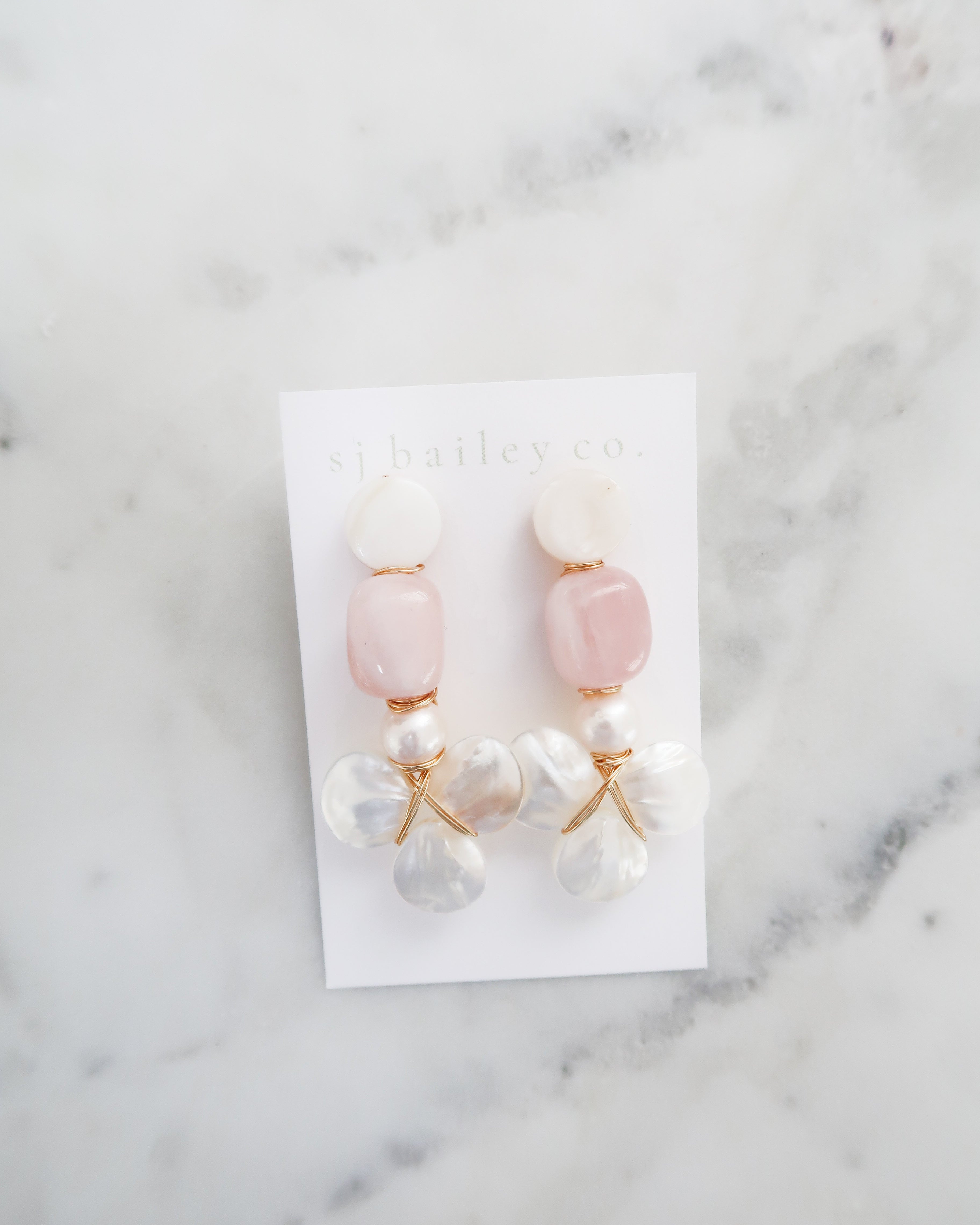 The Palmer Drop Earrings in Pink