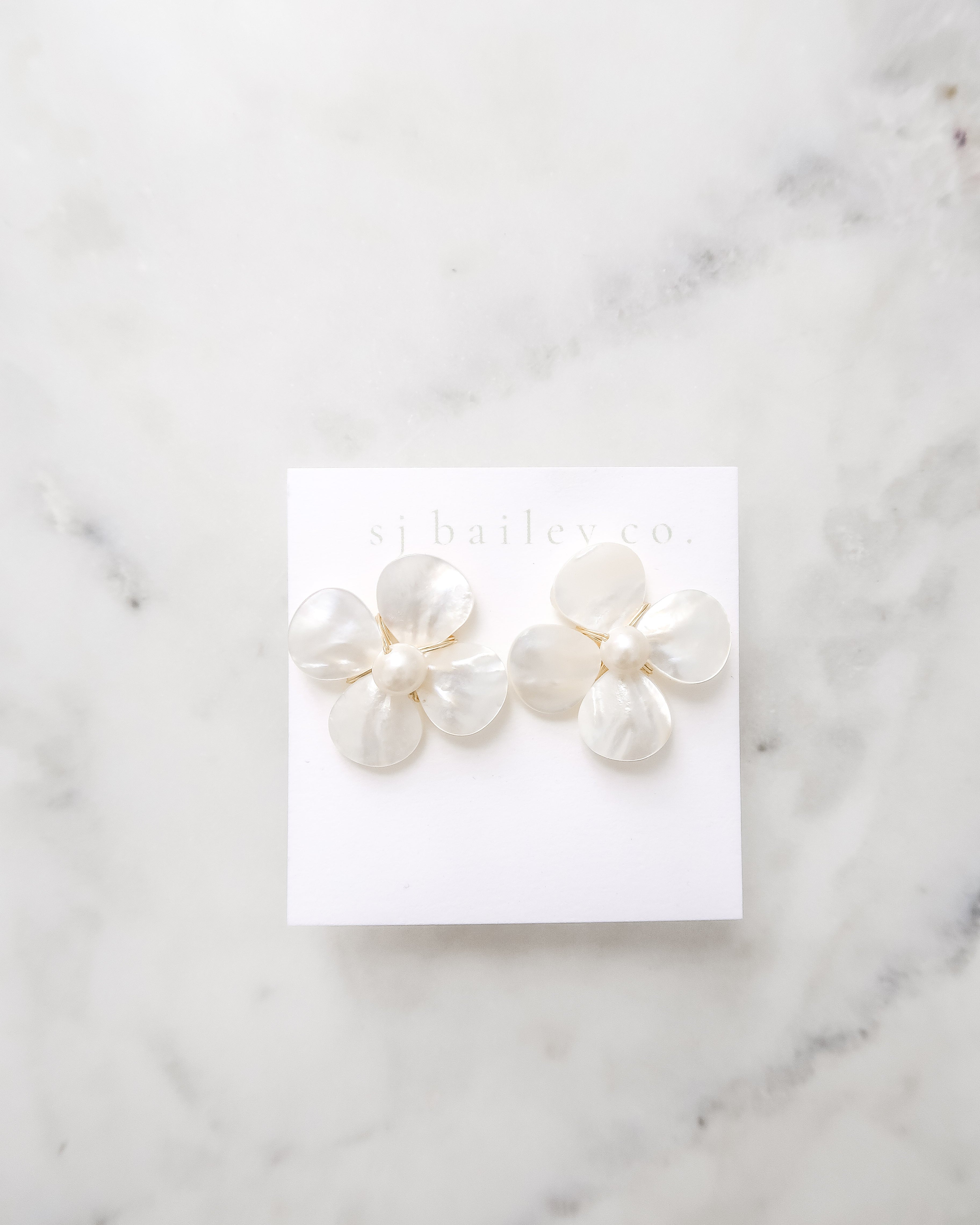 Mini Katherine Earrings in Pearl