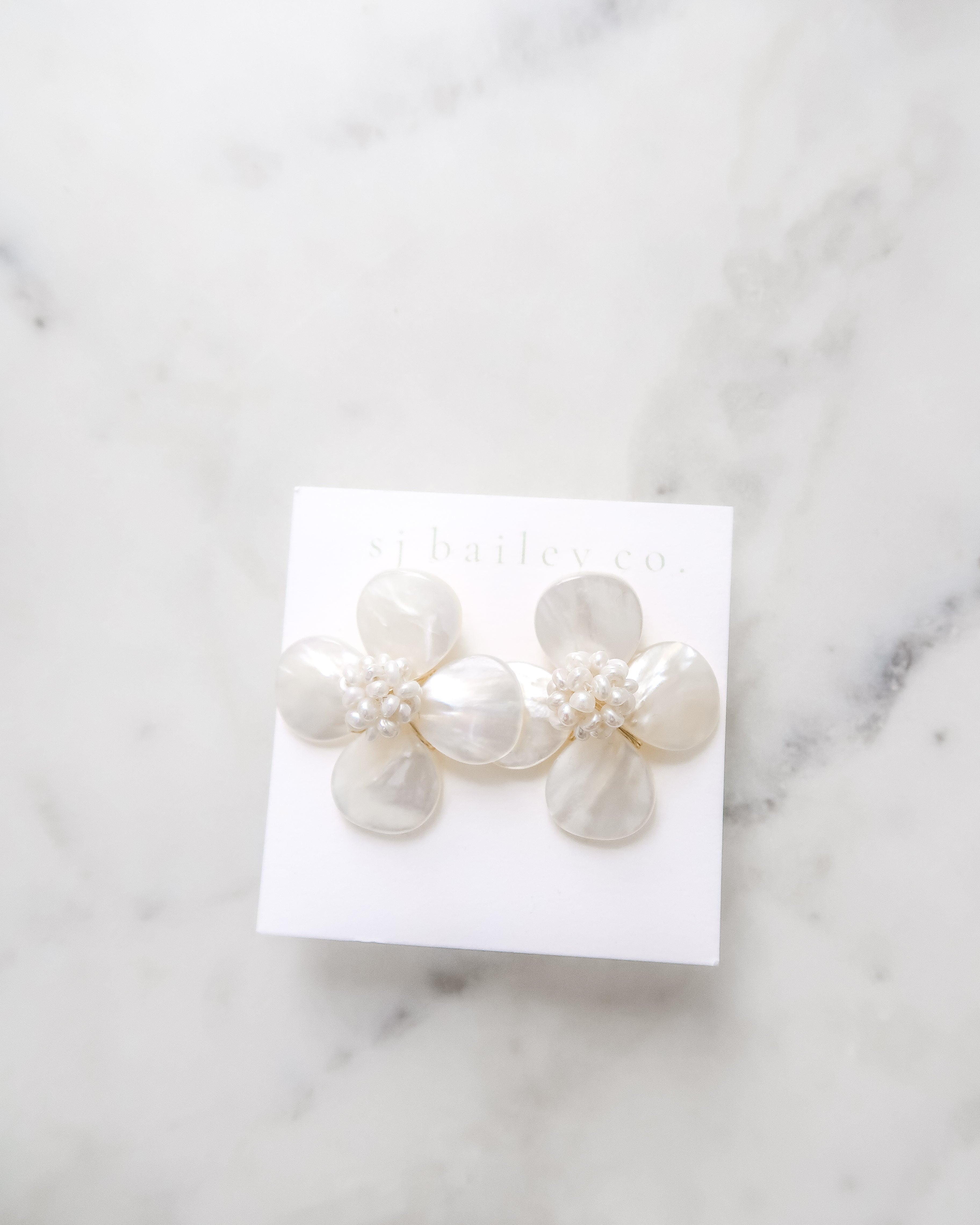 The Katherine Earrings in Pearl Cluster