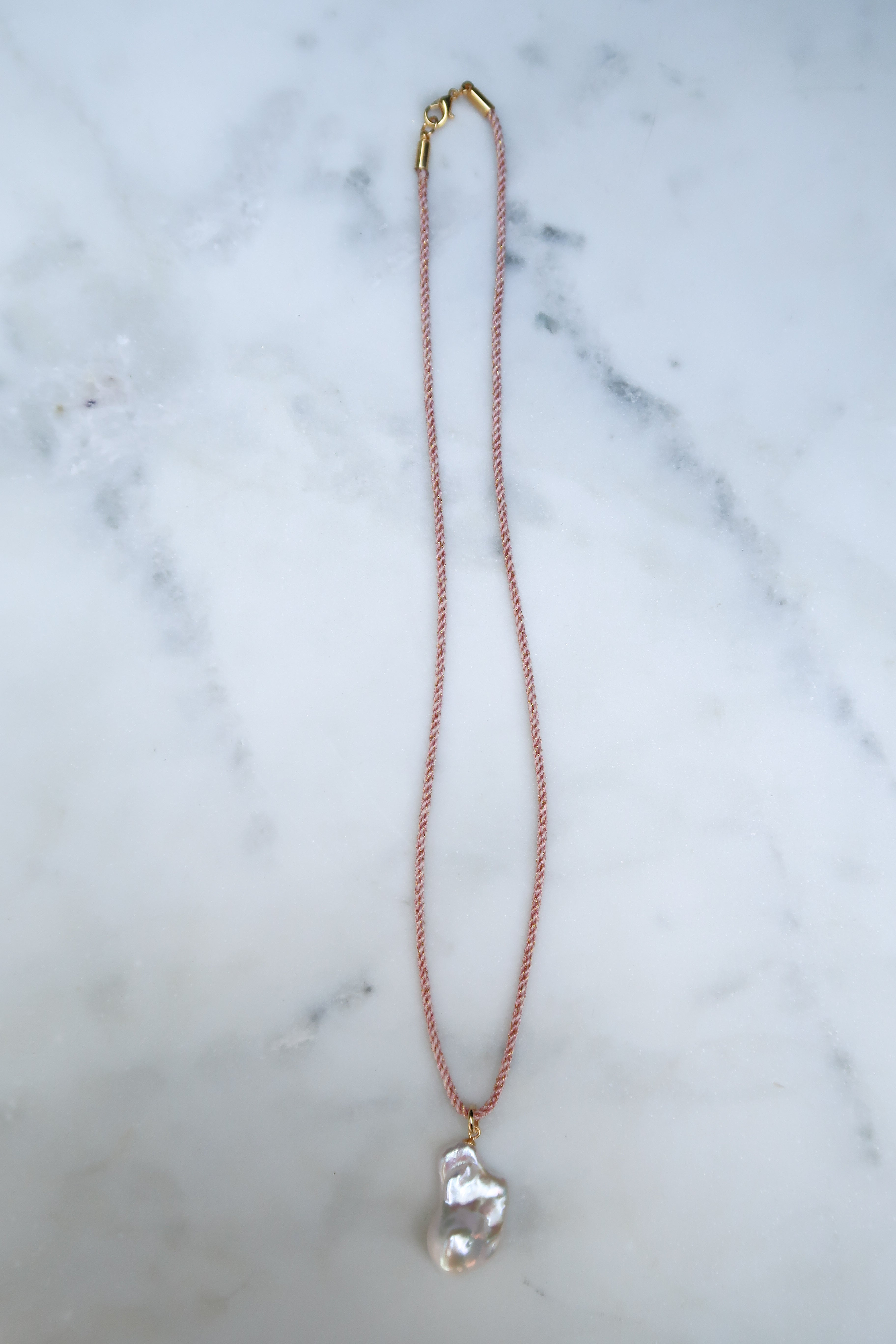 Rose/Gold Cord Necklace