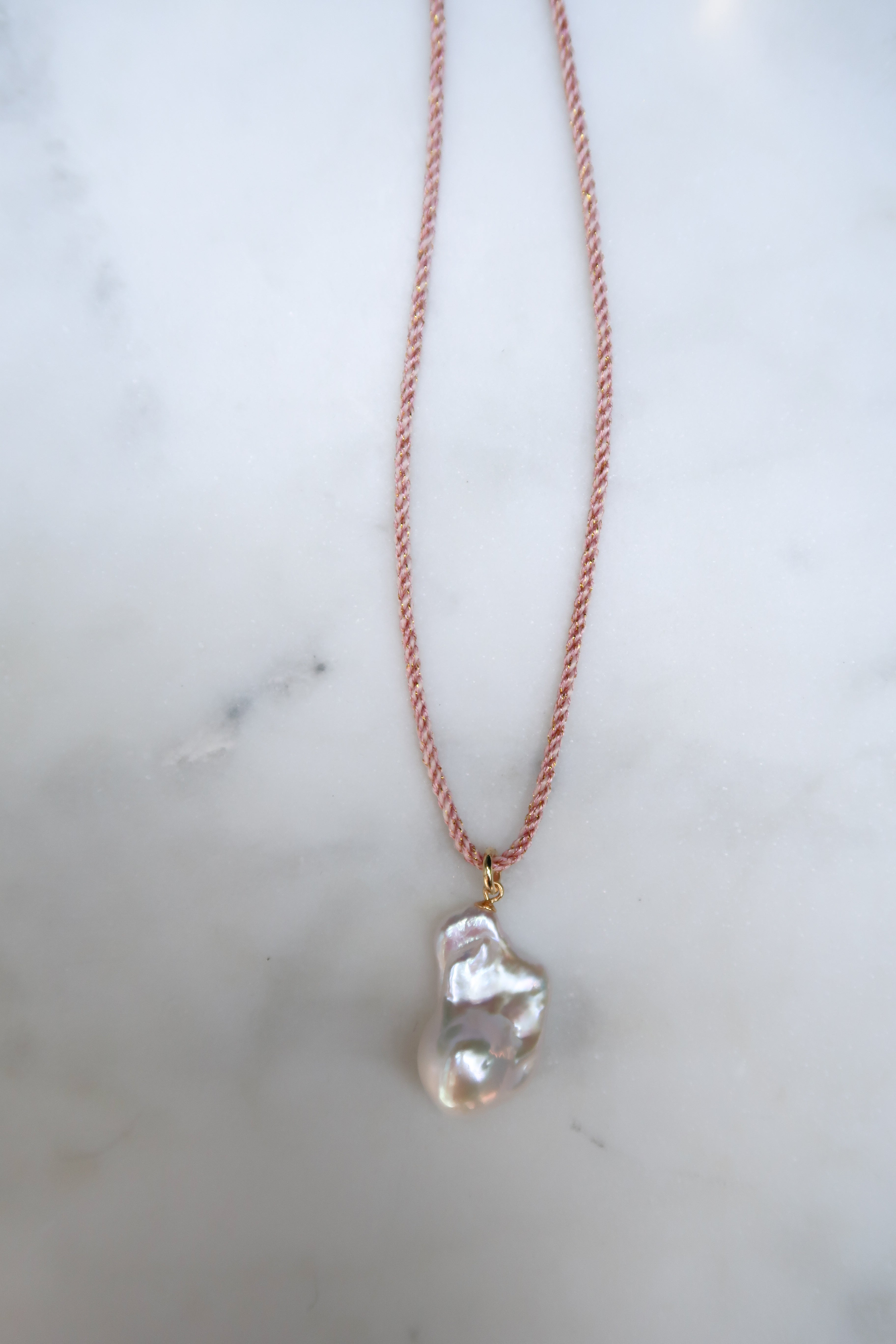 Rose/Gold Cord Necklace