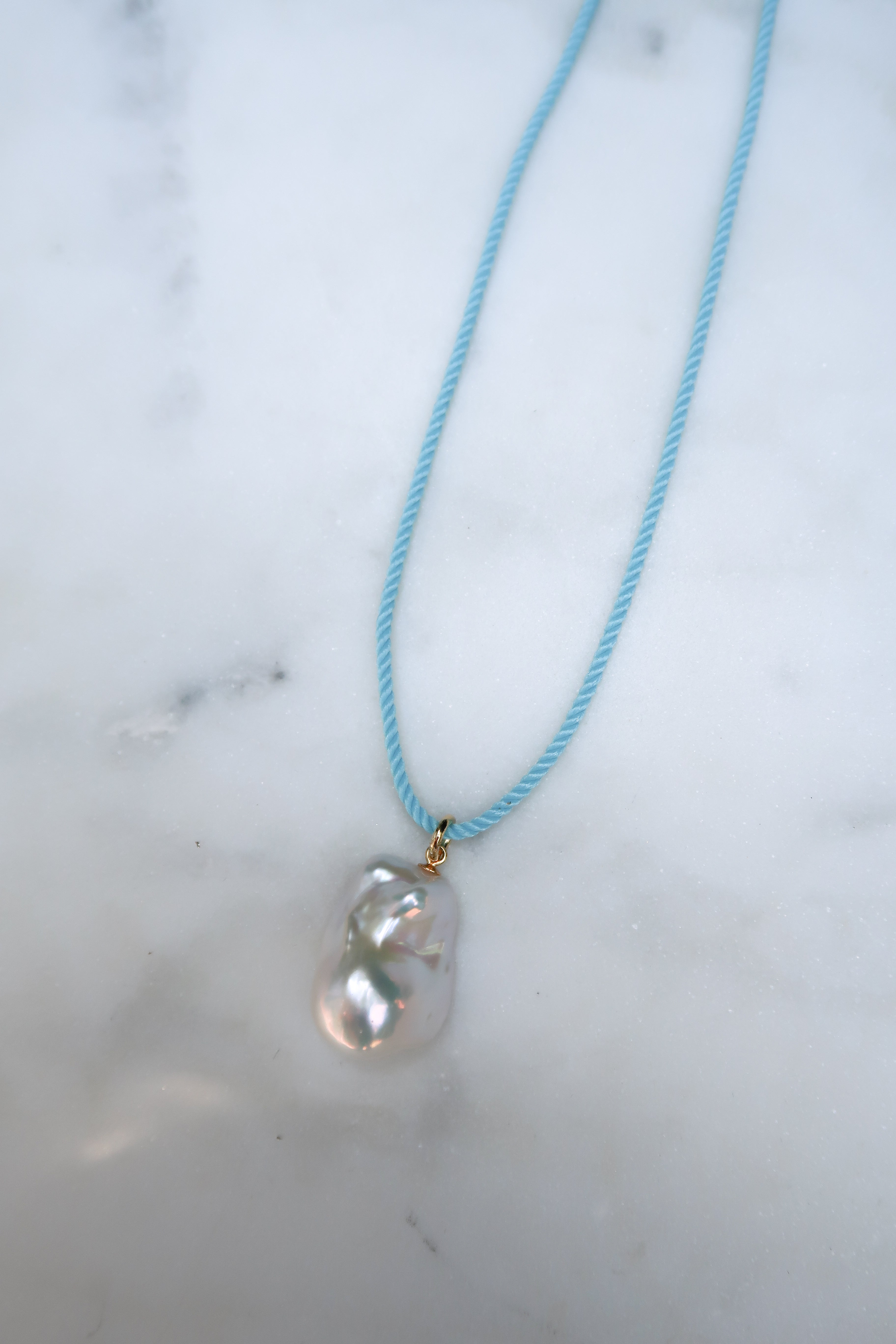 Aqua Cord Necklace
