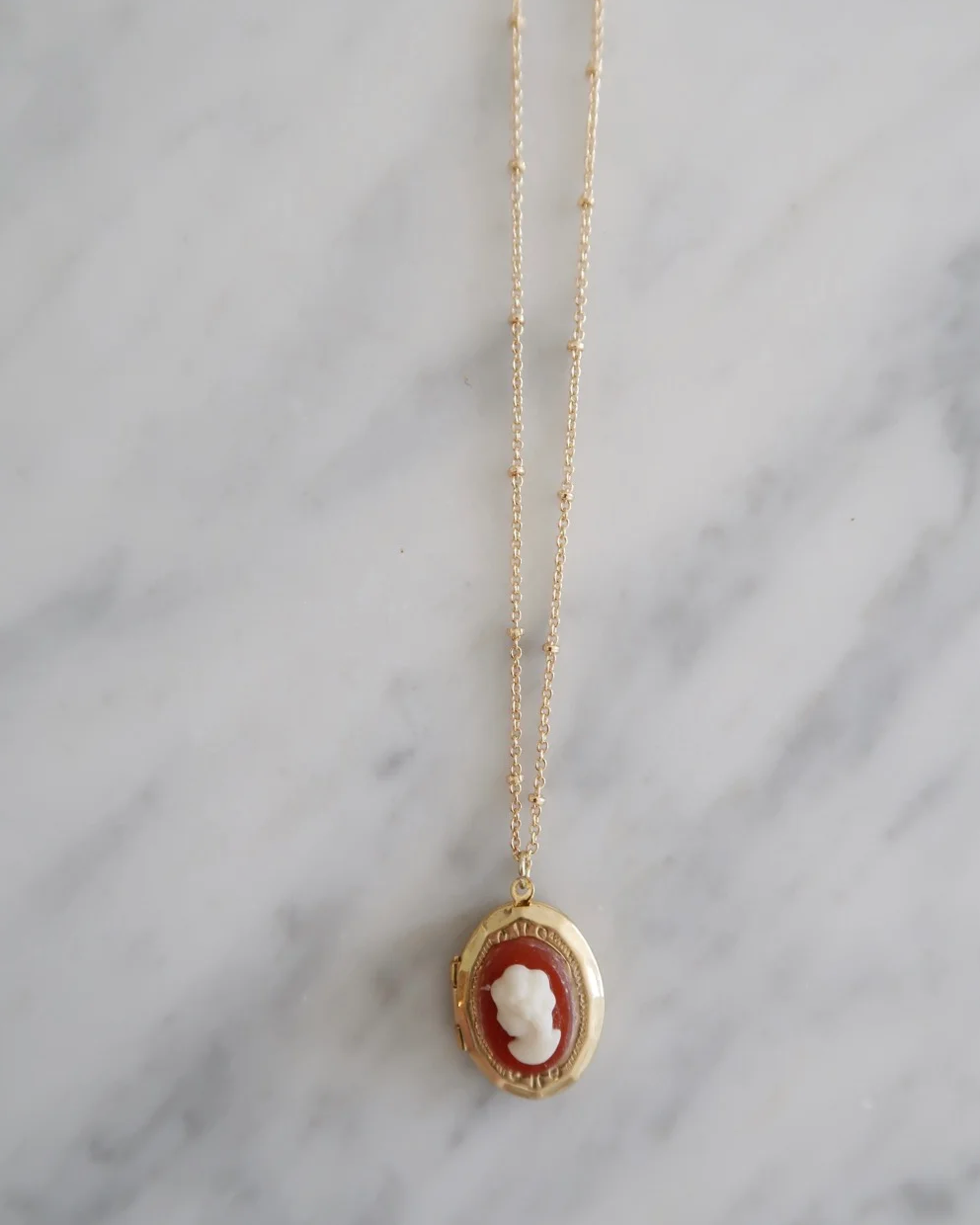 Red Cameo Locket