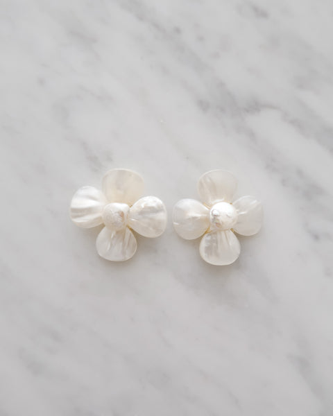 The Katherine Petals | Pearl Wedding Earrings for Brides & Bridesmaids