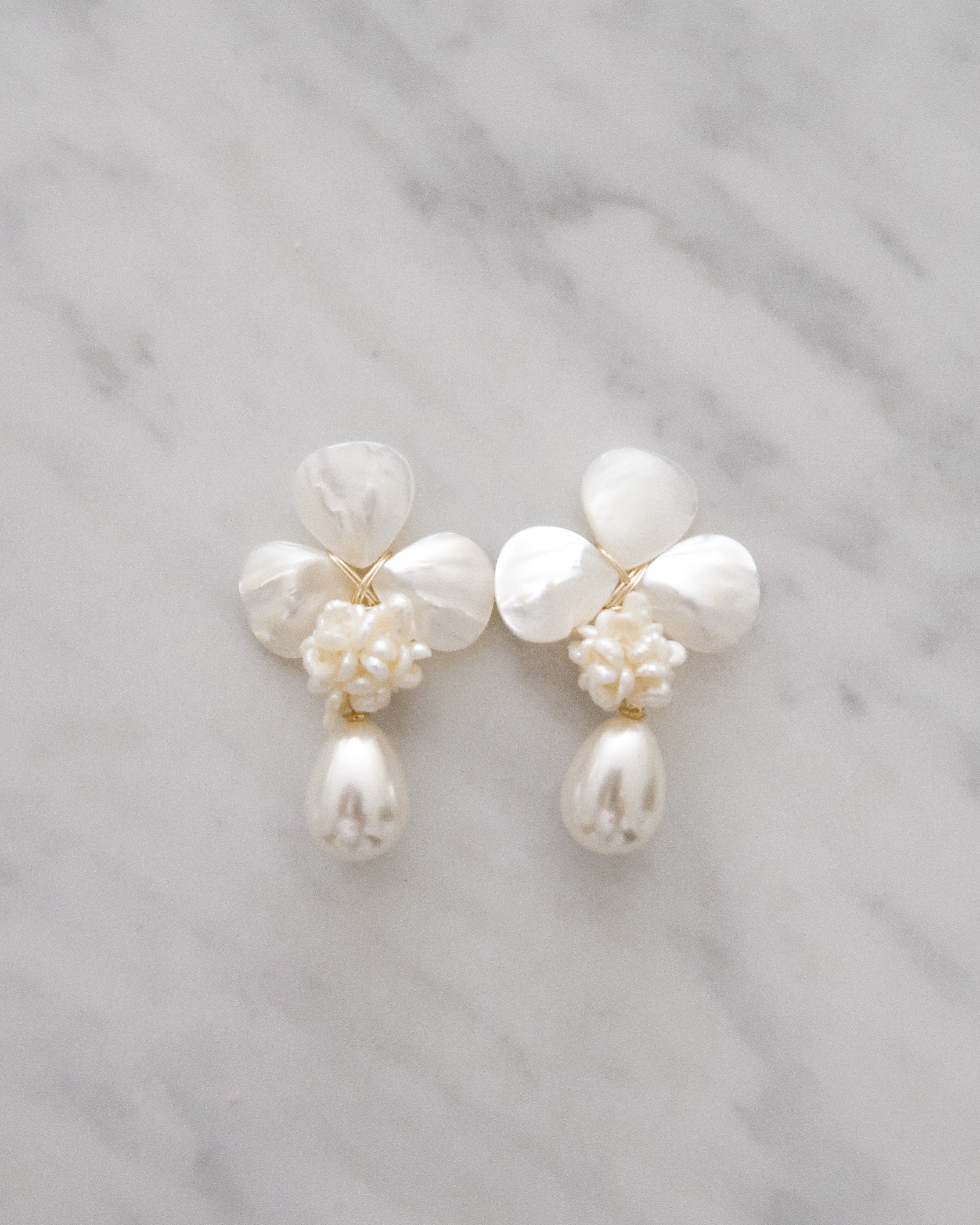 The James Pearl Cluster Earrings